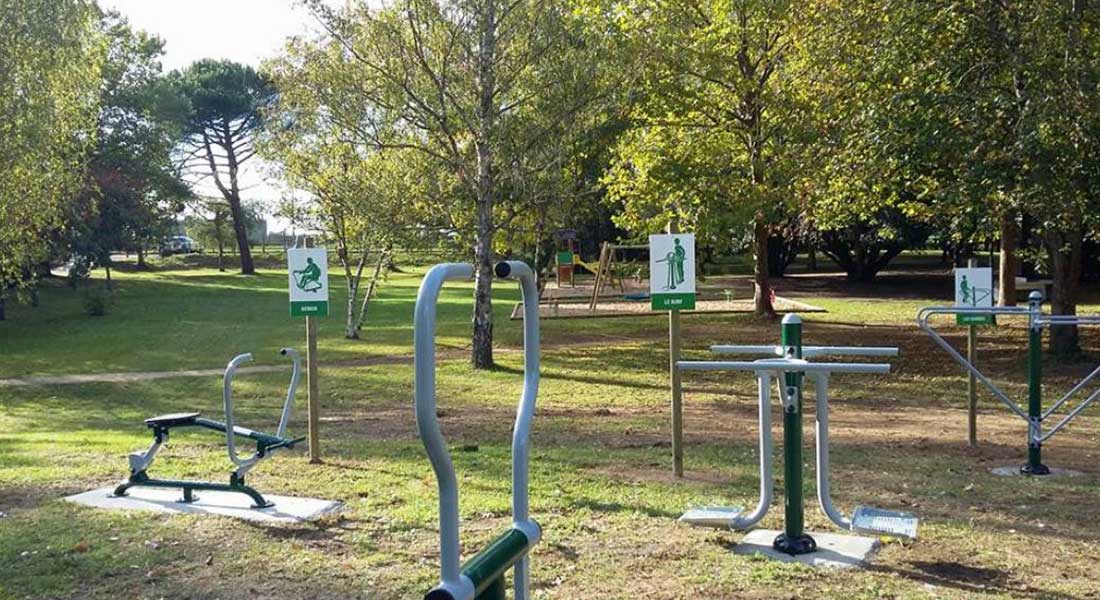 aire de sport au parc voulgre sur la commune de mussidan