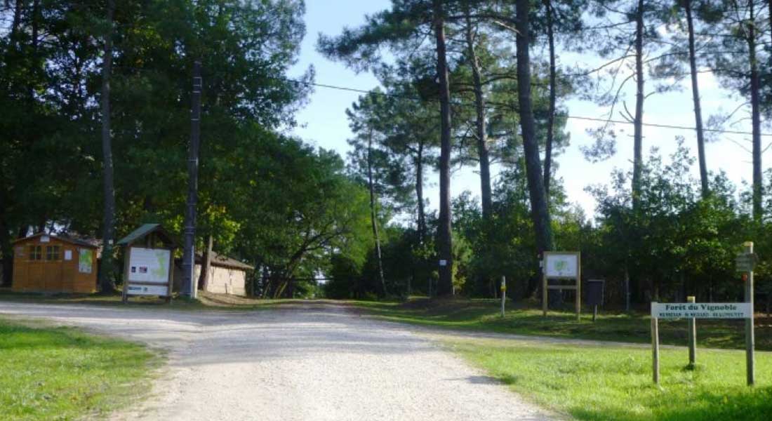 route du sentier du petit poucet proche de mussidan