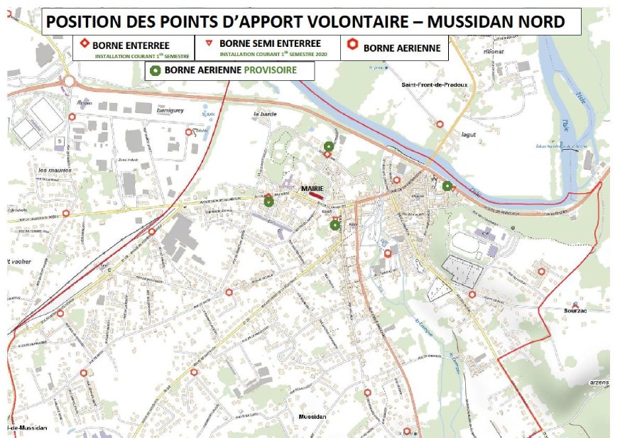 carte collecte de verre mussidan